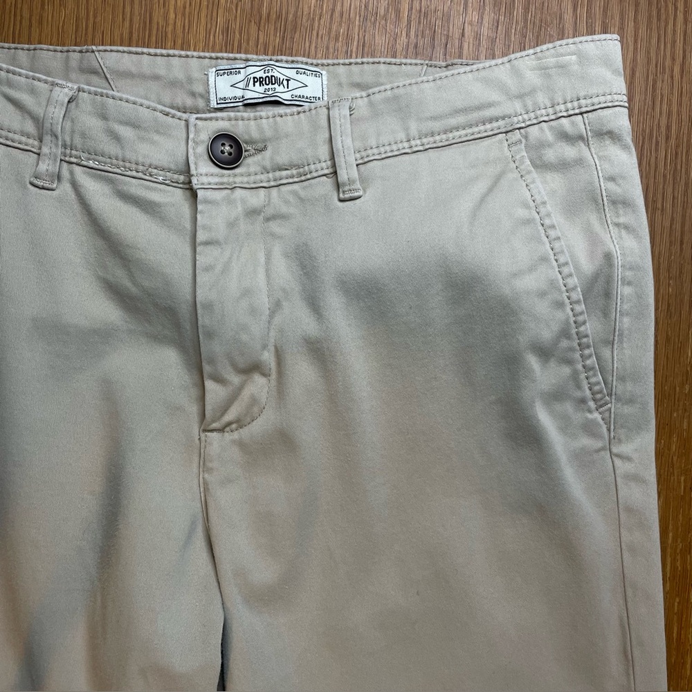 Produkt Chino Jack Pants Men's 30x32 Beige Brown Slim Flat Front Preppy Stretch